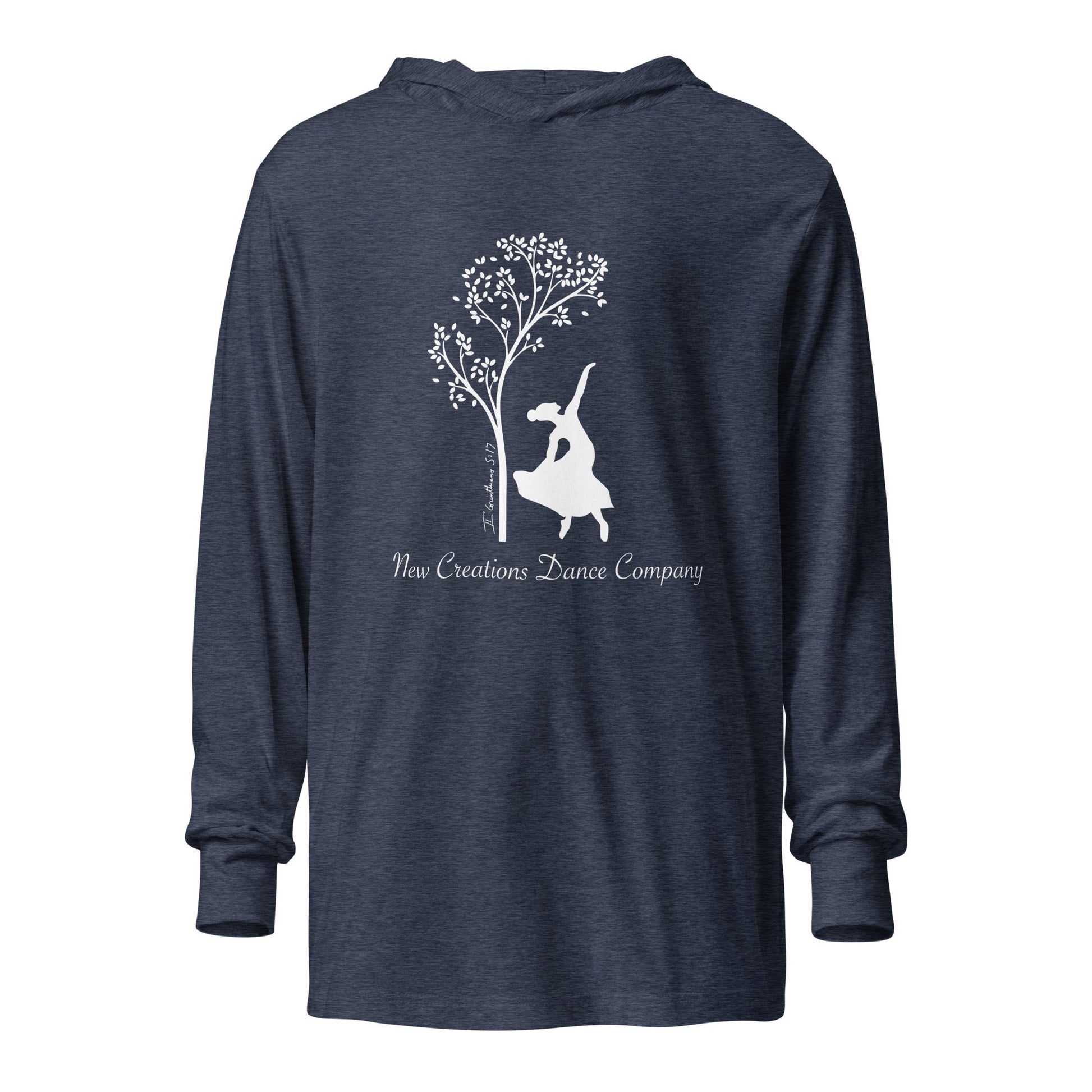 Performance | Hooded Long Sleeve T Shirt | New Creations Dance Company | Alt Logo