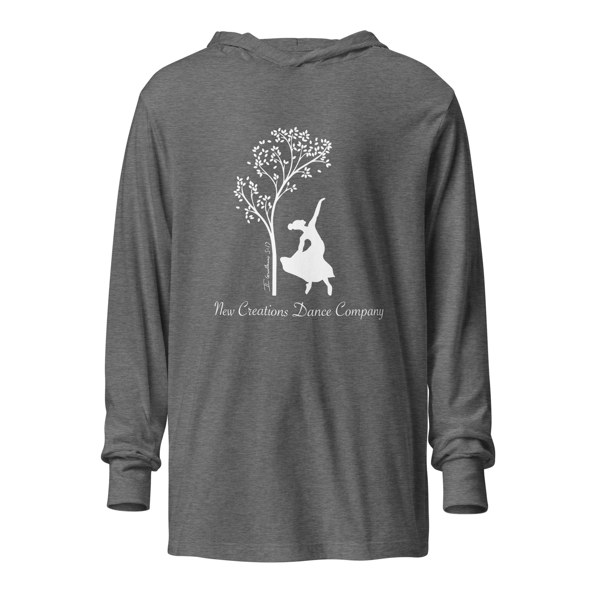 Performance | Hooded Long Sleeve T Shirt | New Creations Dance Company | Alt Logo
