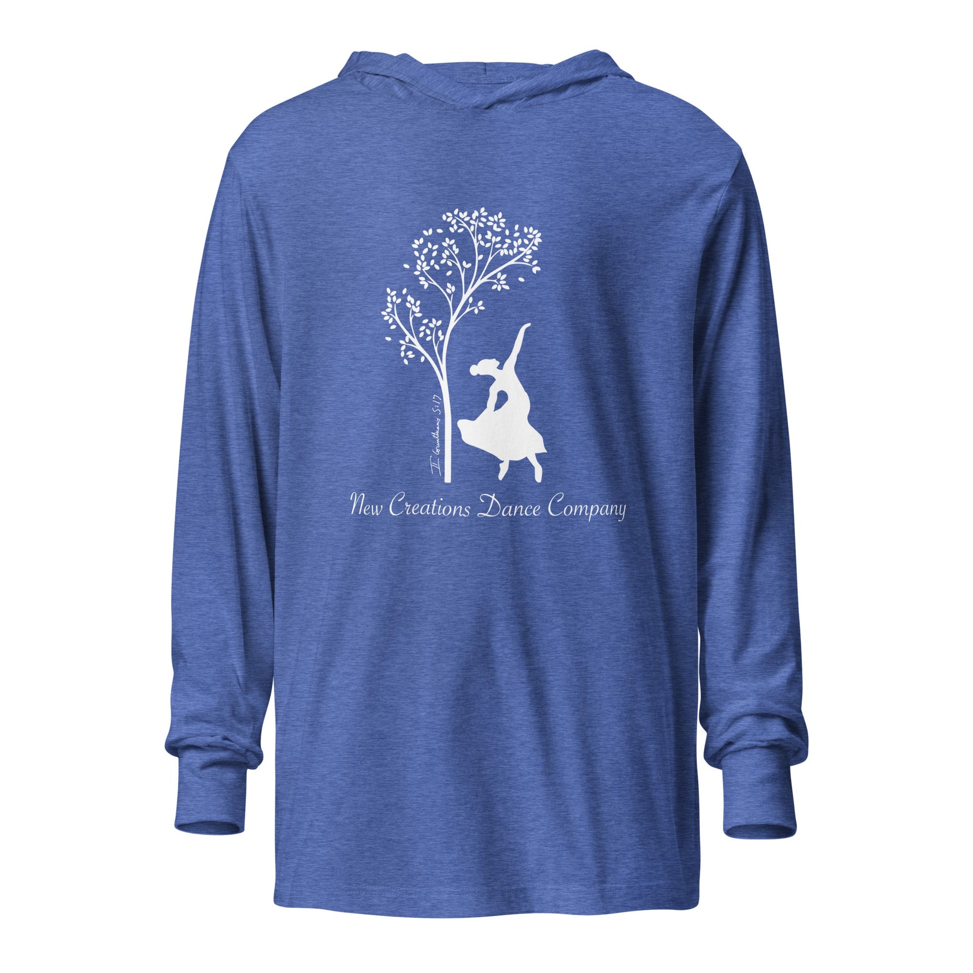 Performance | Hooded Long Sleeve T Shirt | New Creations Dance Company | Alt Logo