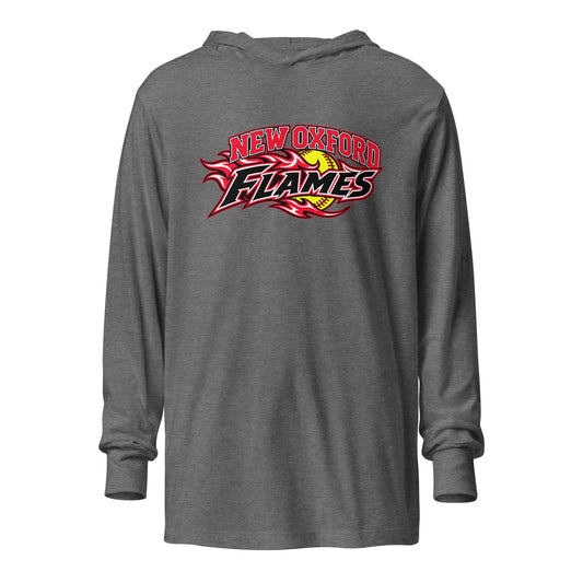 Performance | Hooded Long Sleeve T Shirt | New Oxford Girls Softball Association | Crest Logo