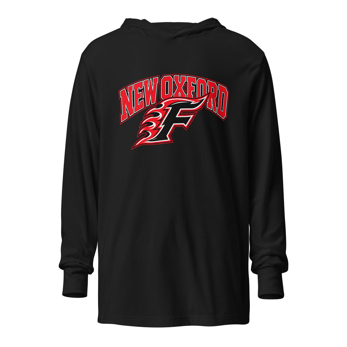 Performance | Hooded Long Sleeve T Shirt | New Oxford Girls Softball Association | Emblem Logo