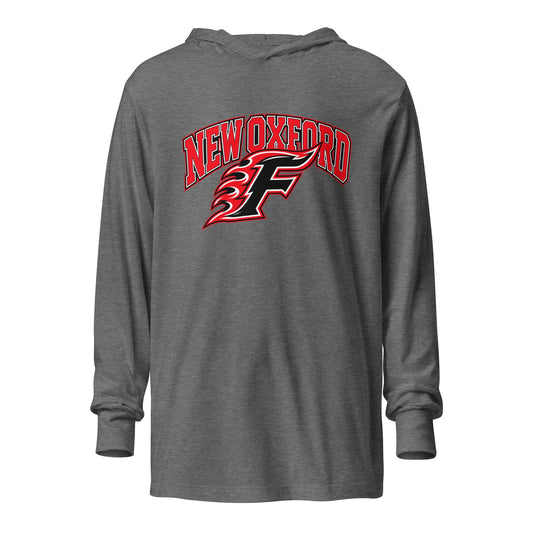 Performance | Hooded Long Sleeve T Shirt | New Oxford Girls Softball Association | Emblem Logo