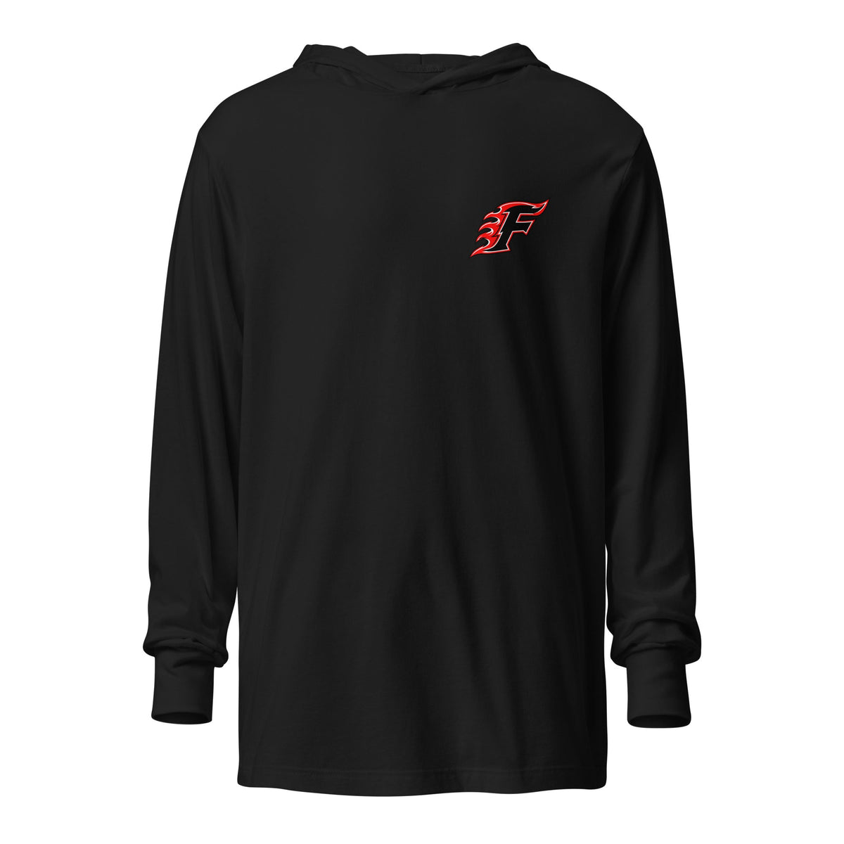 Performance | Hooded Long Sleeve T Shirt | New Oxford Girls Softball Association | Lettermark Logo