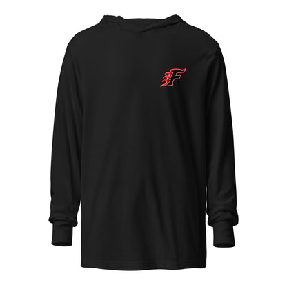 Performance | Hooded Long Sleeve T Shirt | New Oxford Girls Softball Association | Lettermark Logo