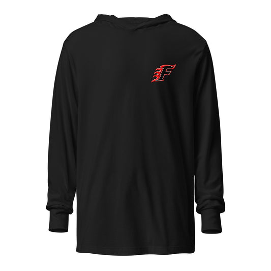 Performance | Hooded Long Sleeve T Shirt | New Oxford Girls Softball Association | Lettermark Logo