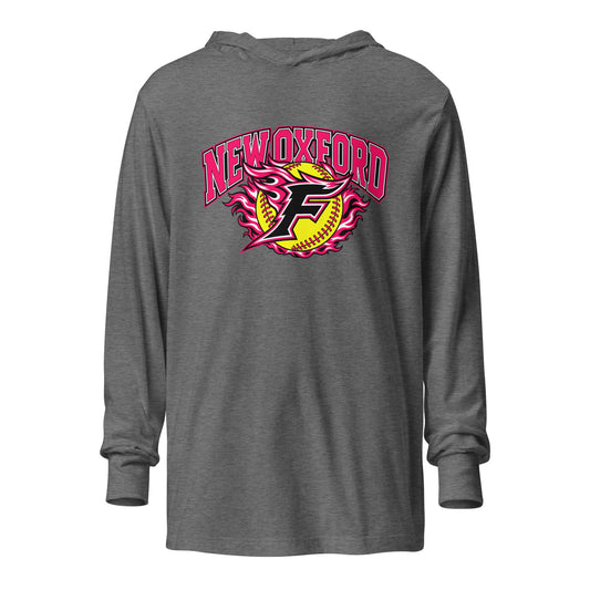 Performance | Hooded Long Sleeve T Shirt | New Oxford Girls Softball Association | Valor Logo