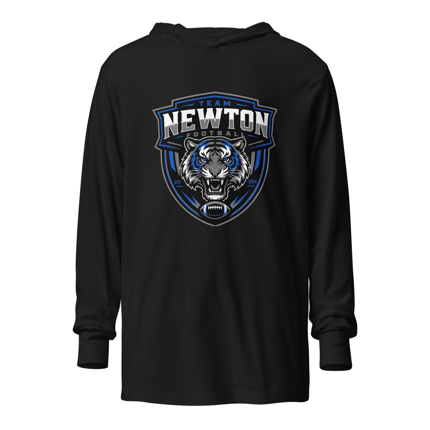 Performance | Hooded Long Sleeve T Shirt | Newton Youth football league | Shield Logo
