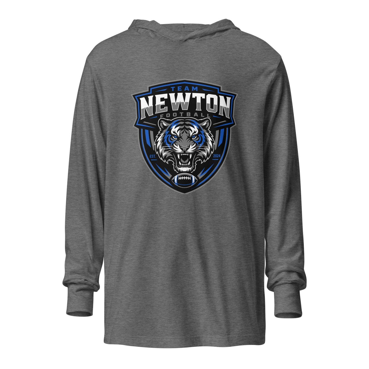 Performance | Hooded Long Sleeve T Shirt | Newton Youth football league | Shield Logo