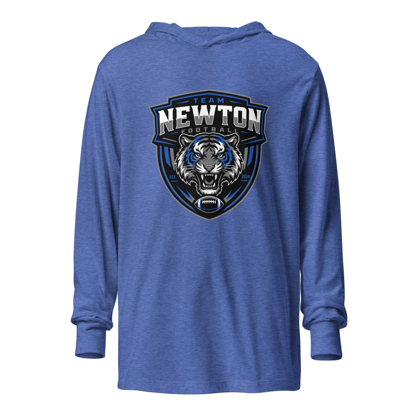 Performance | Hooded Long Sleeve T Shirt | Newton Youth football league | Shield Logo