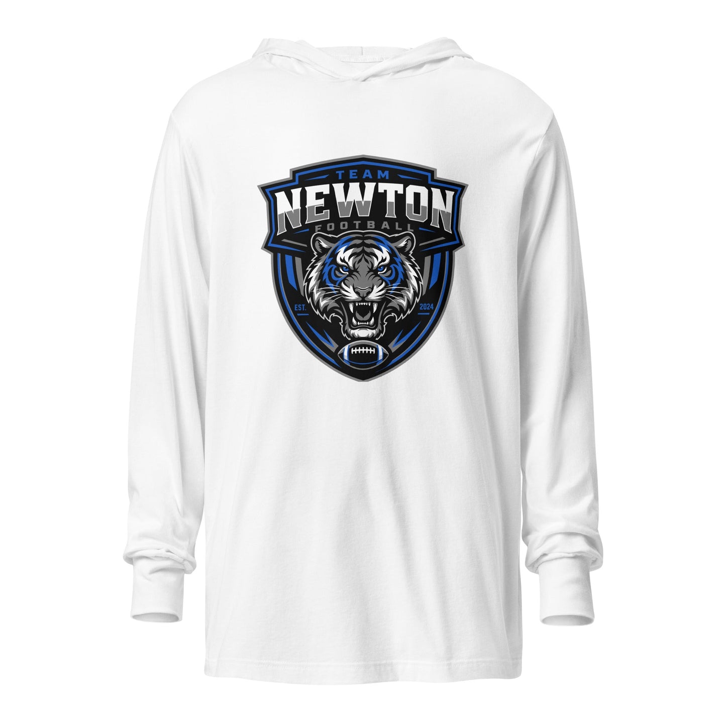 Performance | Hooded Long Sleeve T Shirt | Newton Youth football league | Shield Logo