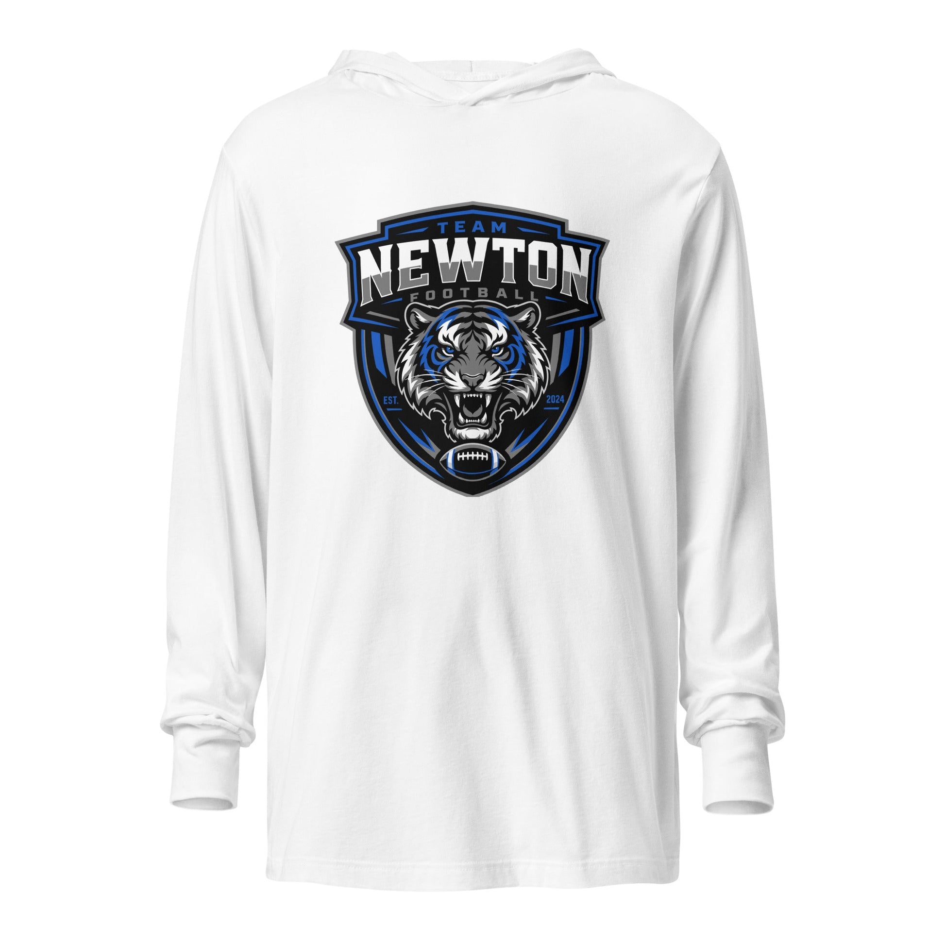 Performance | Hooded Long Sleeve T Shirt | Newton Youth football league | Shield Logo
