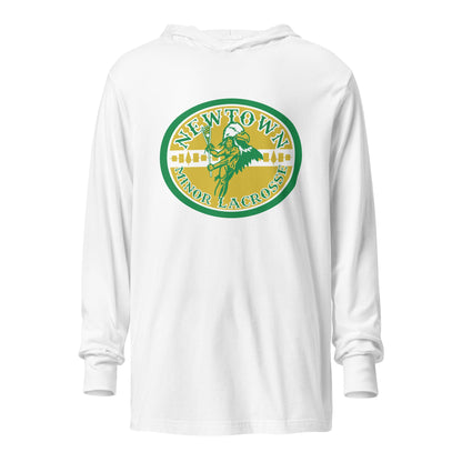 Performance | Hooded Long Sleeve T Shirt | Newtown Minor Lacrosse | Emblem Logo