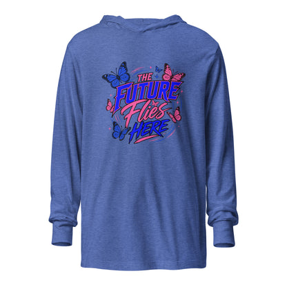 Performance | Hooded Long Sleeve T Shirt | Next Era Athletics | Wordmark Monarch Logo
