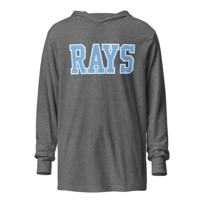 Performance | Hooded Long Sleeve T Shirt | Next Level Rays | Block Logo