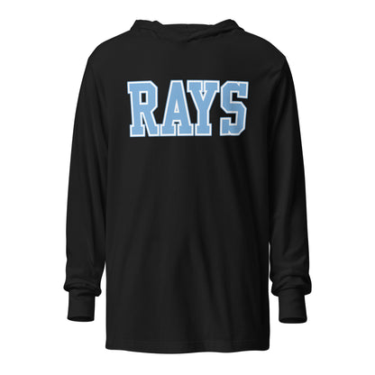 Performance | Hooded Long Sleeve T Shirt | Next Level Rays | Block Logo