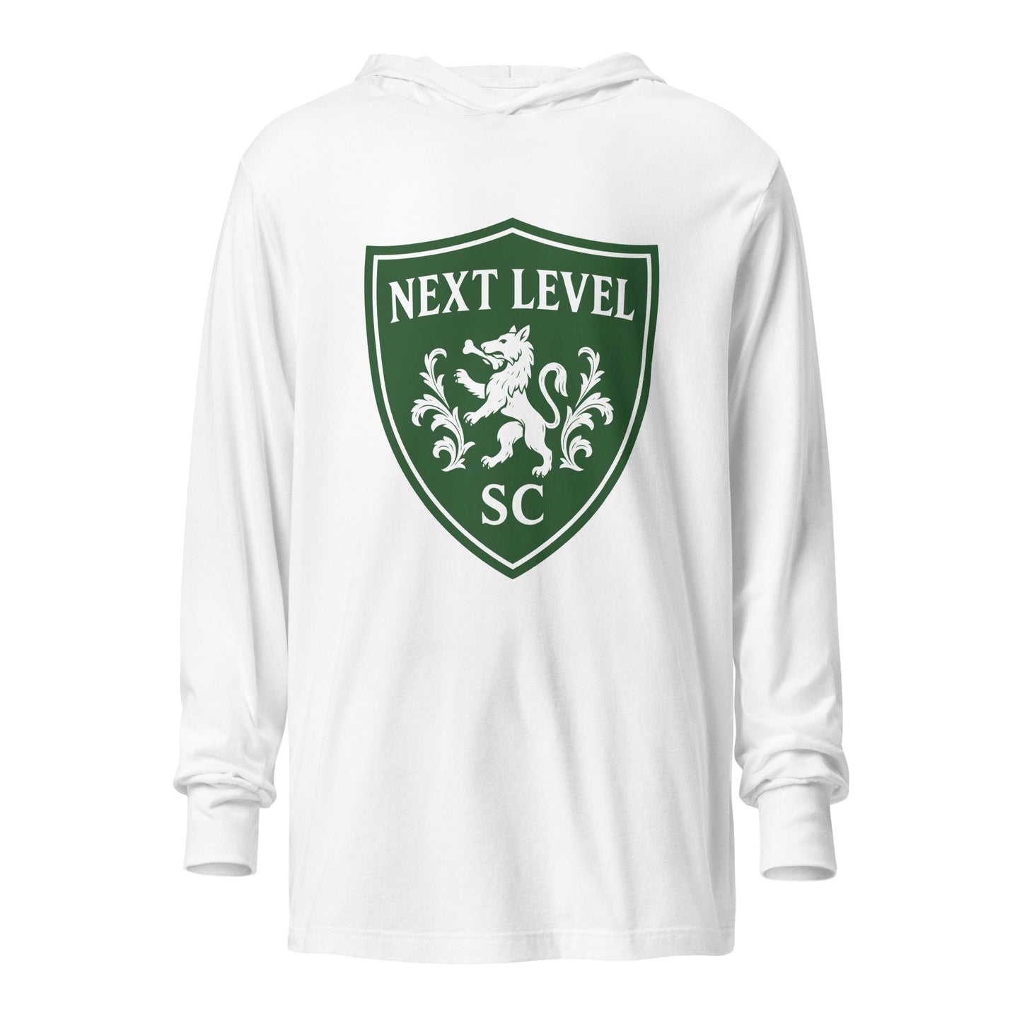 Performance | Hooded Long Sleeve T Shirt | Next Level SC | Shield Logo