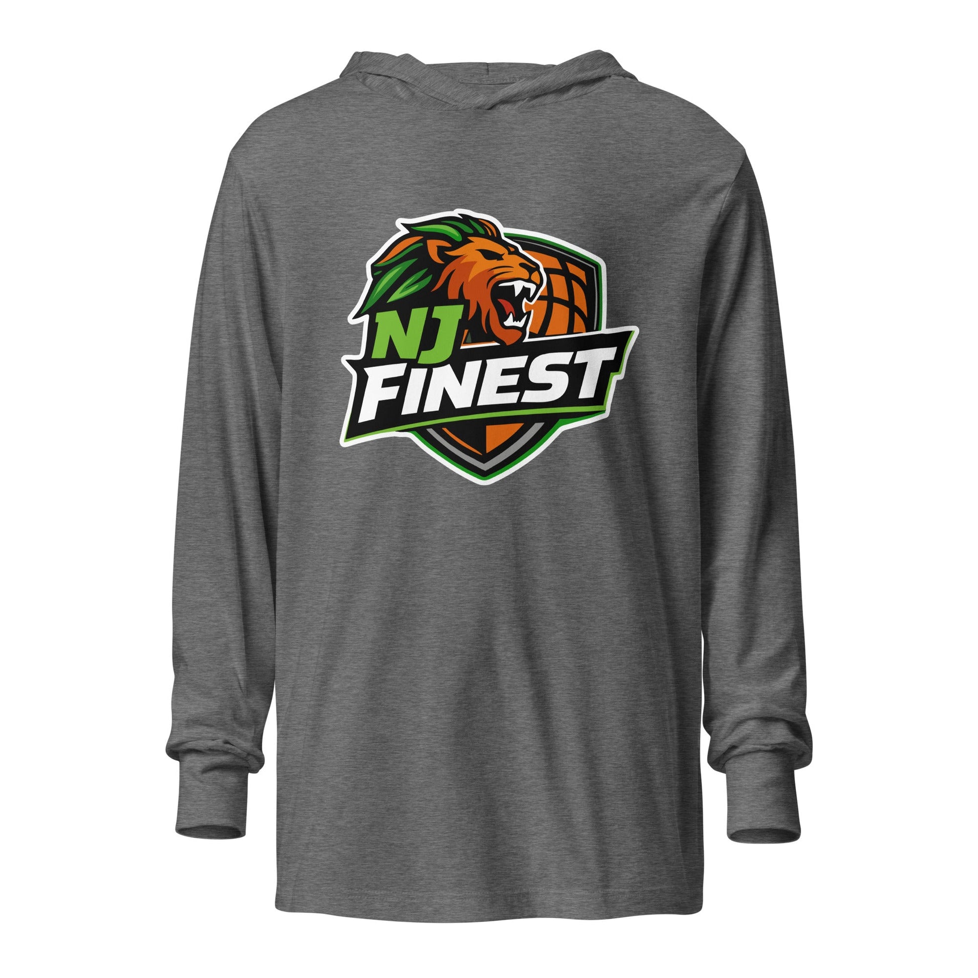 Performance | Hooded Long Sleeve T Shirt | NJ Finest AAU Elite | Emblem Logo