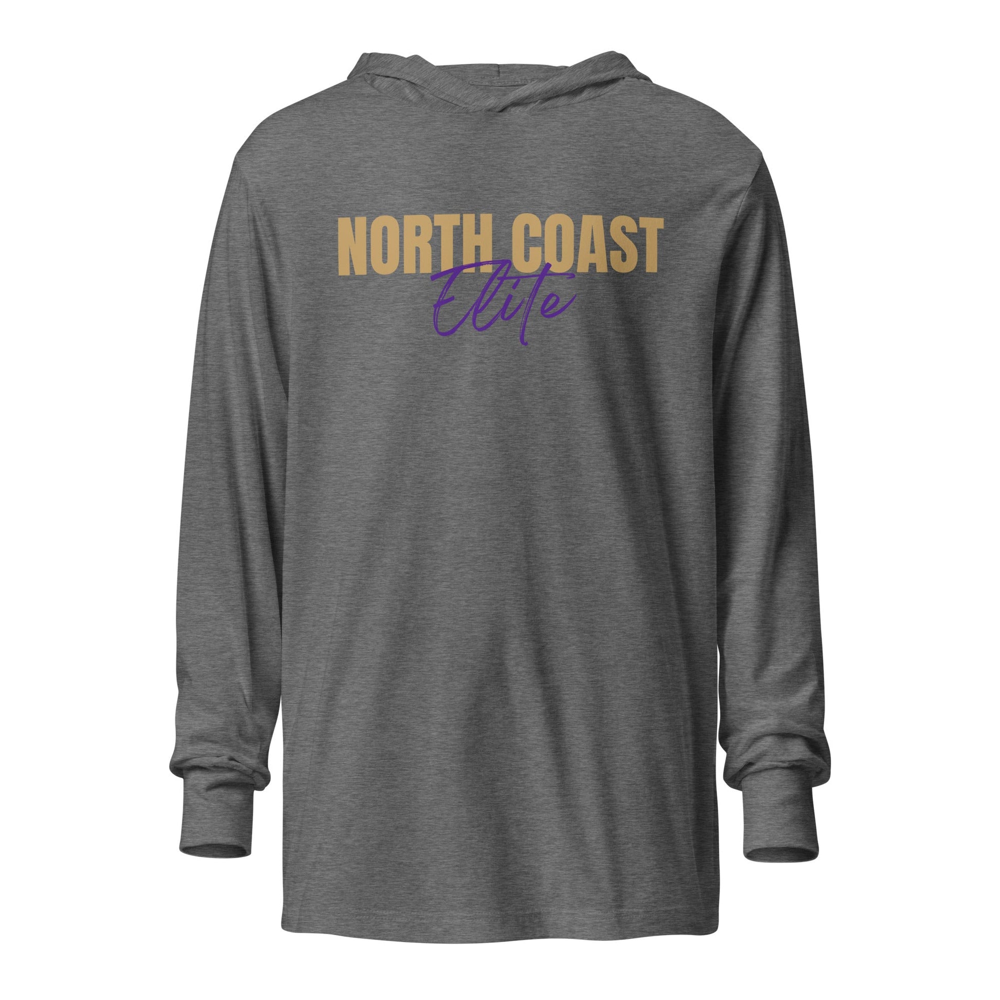 Performance | Hooded Long Sleeve T Shirt | North Coast Elite Inc | Alt Script Logo