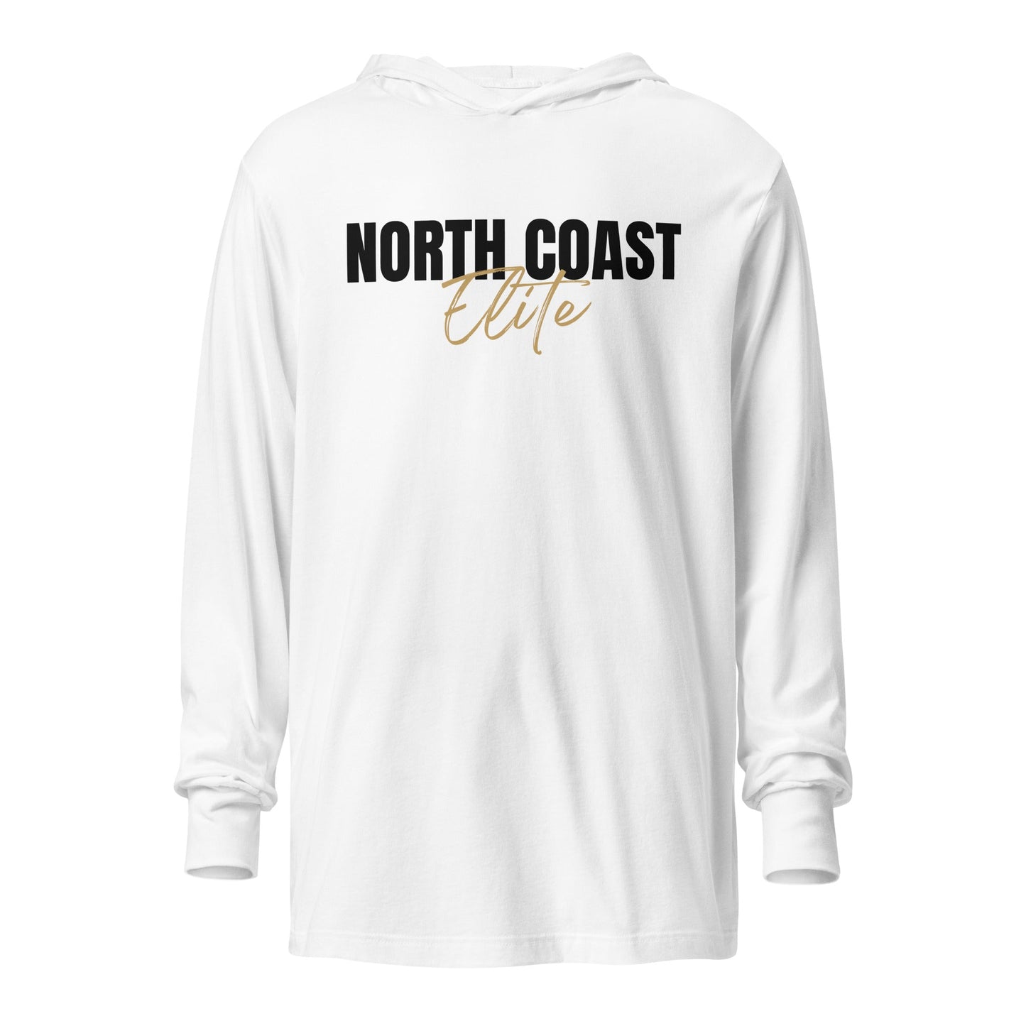 Performance | Hooded Long Sleeve T Shirt | North Coast Elite Inc | Script Logo