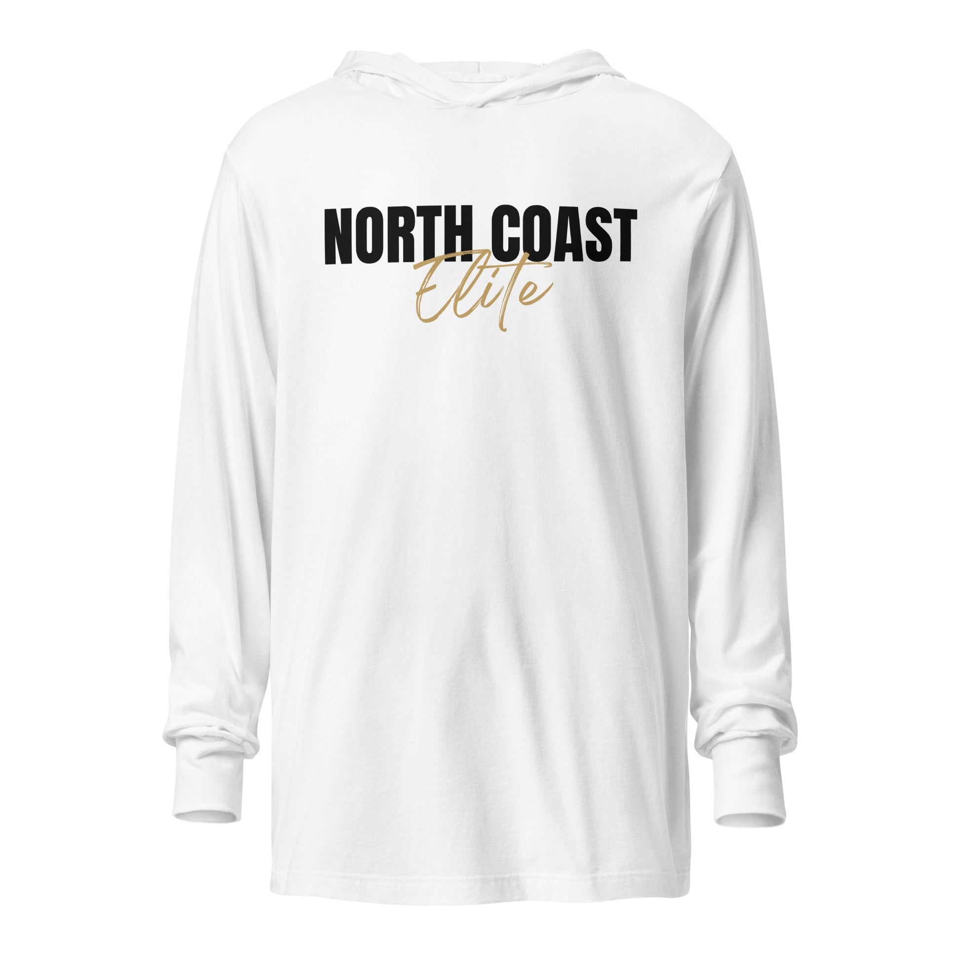 Performance | Hooded Long Sleeve T Shirt | North Coast Elite Inc | Script Logo