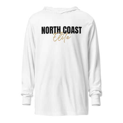 Performance | Hooded Long Sleeve T Shirt | North Coast Elite Inc | Script Logo
