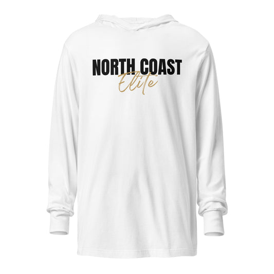 Performance | Hooded Long Sleeve T Shirt | North Coast Elite Inc | Script Logo