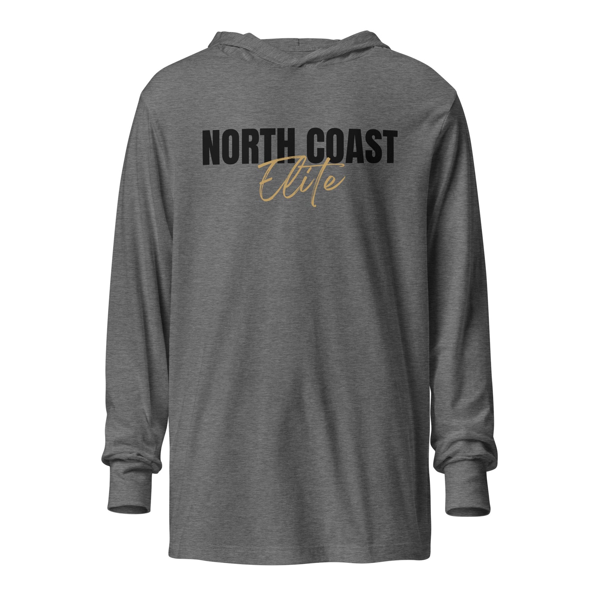 Performance | Hooded Long Sleeve T Shirt | North Coast Elite Inc | Script Logo