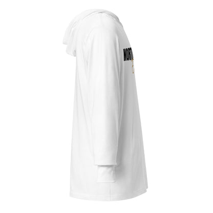 Performance | Hooded Long Sleeve T Shirt | North Coast Elite Inc | Script Logo