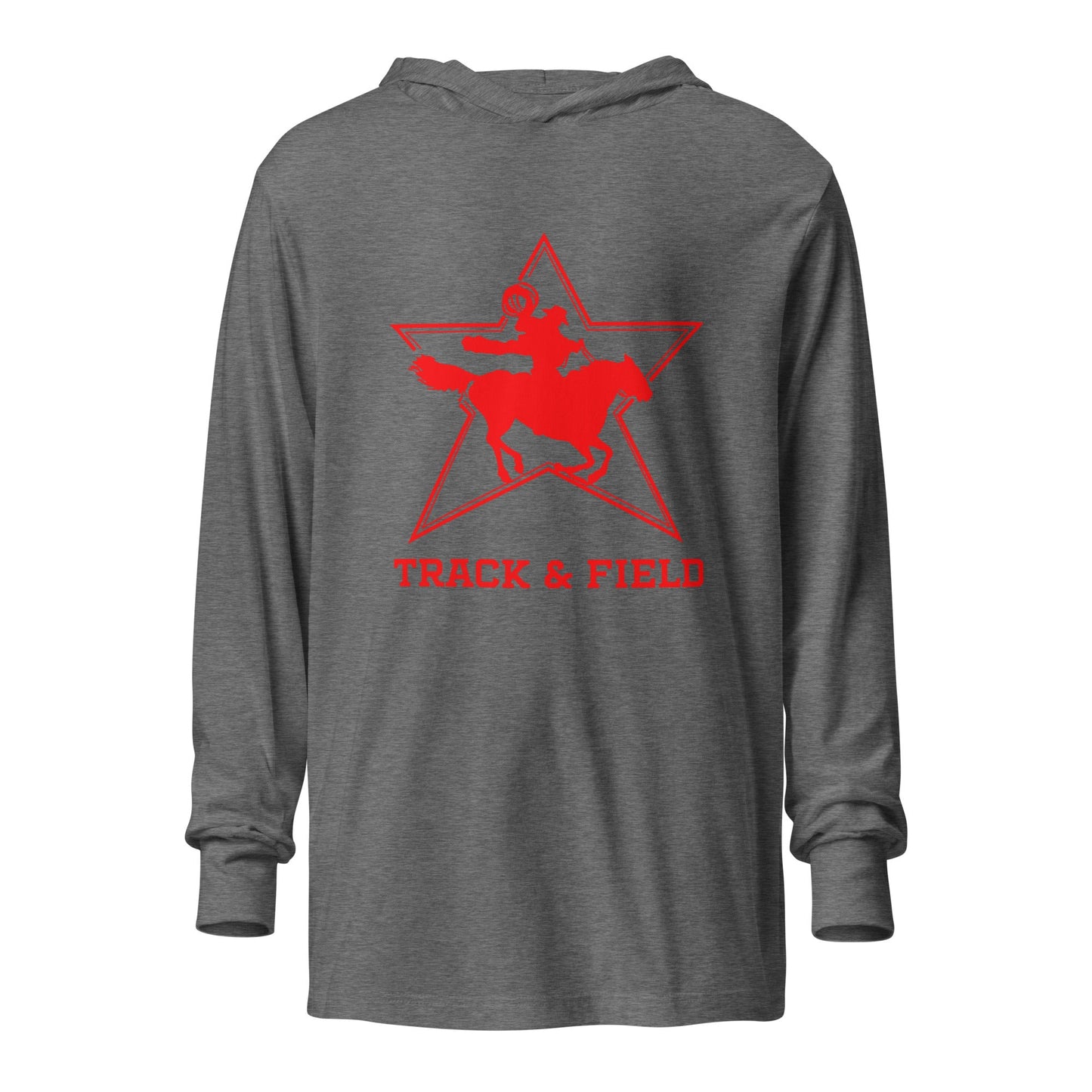 Performance | Hooded Long Sleeve T Shirt | North Lake Track and Field | Cowboy T&F Logo