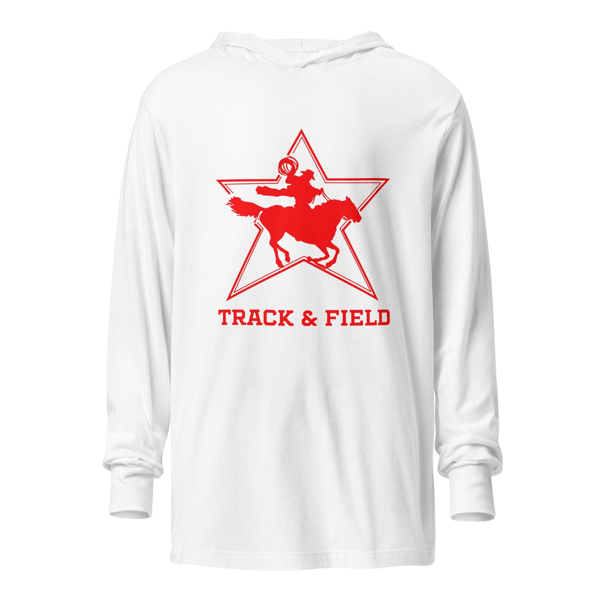 Performance | Hooded Long Sleeve T Shirt | North Lake Track and Field | Cowboy T&F Logo