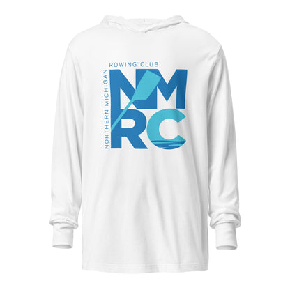 Performance | Hooded Long Sleeve T Shirt | Northern Michigan Rowing | Modern Script Logo