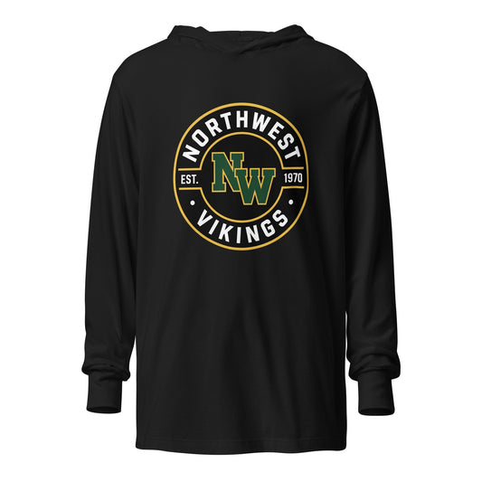 Performance | Hooded Long Sleeve T Shirt | Northwest High School | Badge Logo