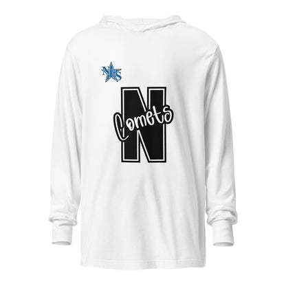 Performance | Hooded Long Sleeve T Shirt | Norton Elementary School | N Comets Logo