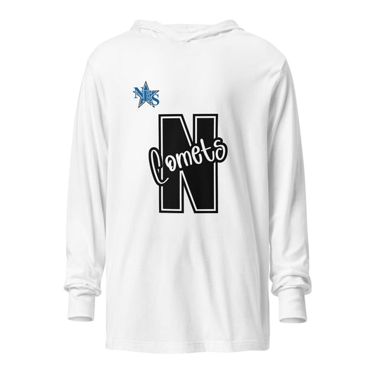 Performance | Hooded Long Sleeve T Shirt | Norton Elementary School | N Comets Logo