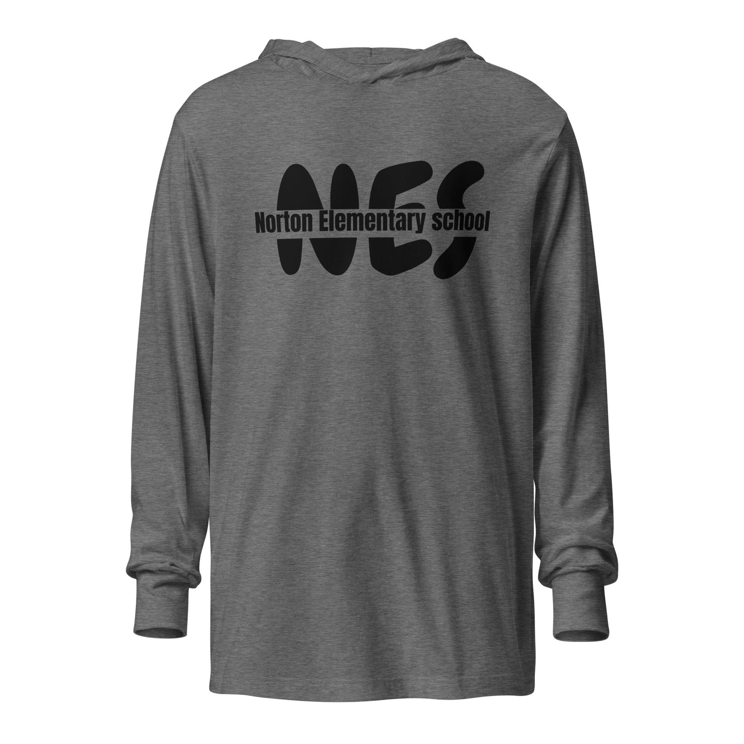 Performance | Hooded Long Sleeve T Shirt | Norton Elementary School | NES Script Logo