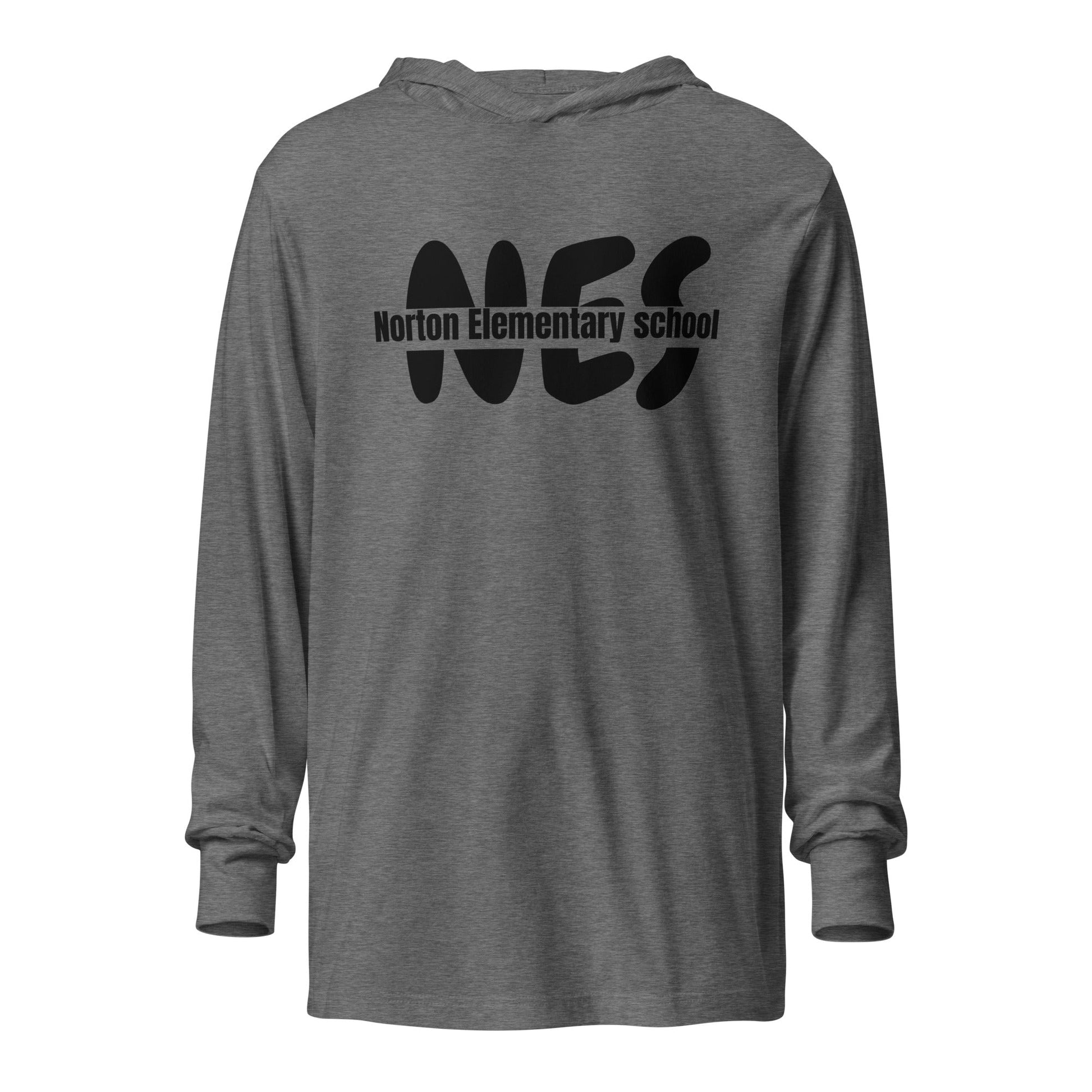 Performance | Hooded Long Sleeve T Shirt | Norton Elementary School | NES Script Logo