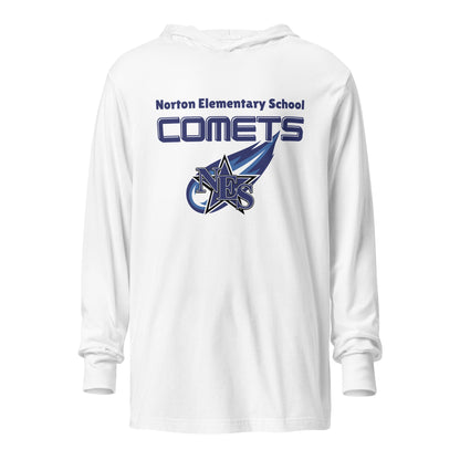 Performance | Hooded Long Sleeve T Shirt | Norton Elementary School | Space Script Logo