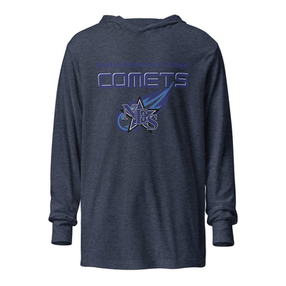 Performance | Hooded Long Sleeve T Shirt | Norton Elementary School | Space Script Logo