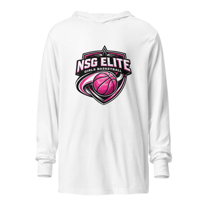Performance | Hooded Long Sleeve T Shirt | NSG Elite Women’s Basketball | Vanguard Shield Logo