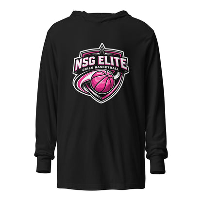Performance | Hooded Long Sleeve T Shirt | NSG Elite Women’s Basketball | Vanguard Shield Logo