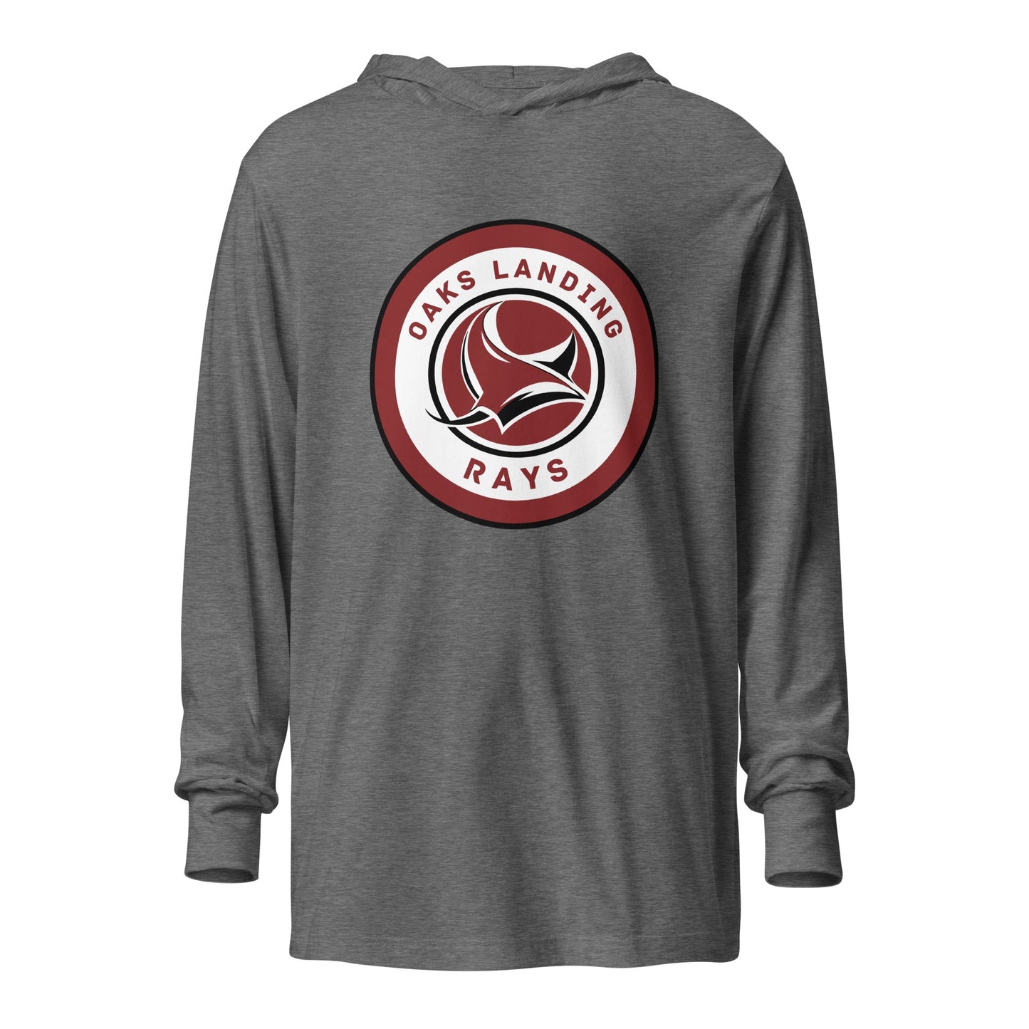 Performance | Hooded Long Sleeve T Shirt | OAKS LANDING RAYS | Badge Logo
