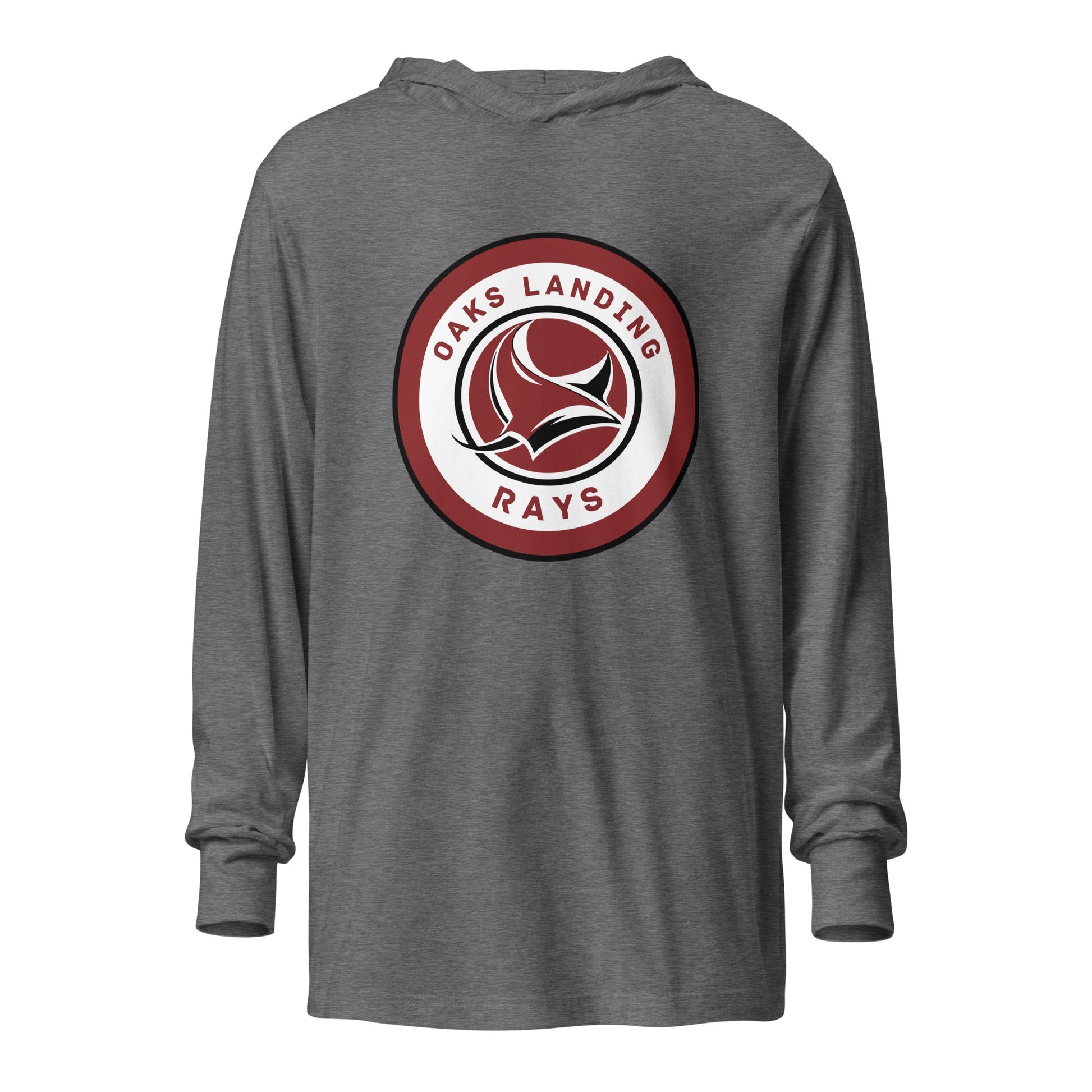 Performance | Hooded Long Sleeve T Shirt | OAKS LANDING RAYS | Badge Logo