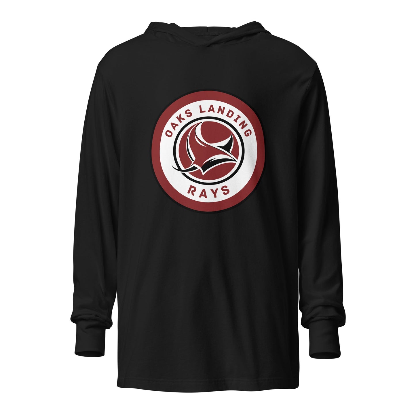 Performance | Hooded Long Sleeve T Shirt | OAKS LANDING RAYS | Badge Logo
