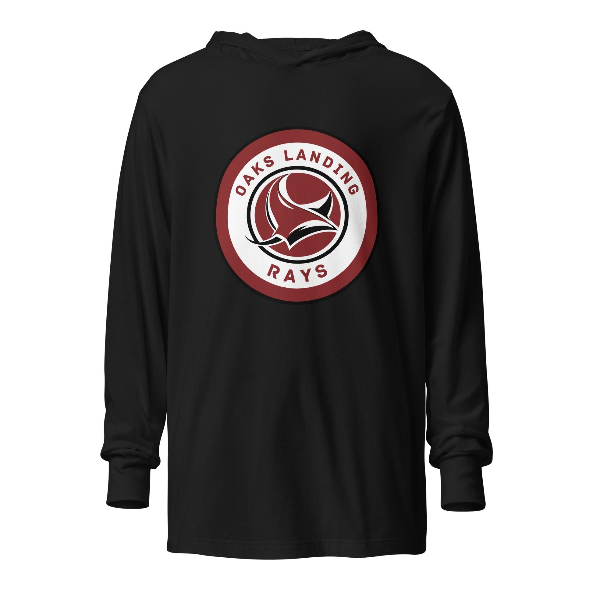 Performance | Hooded Long Sleeve T Shirt | OAKS LANDING RAYS | Badge Logo