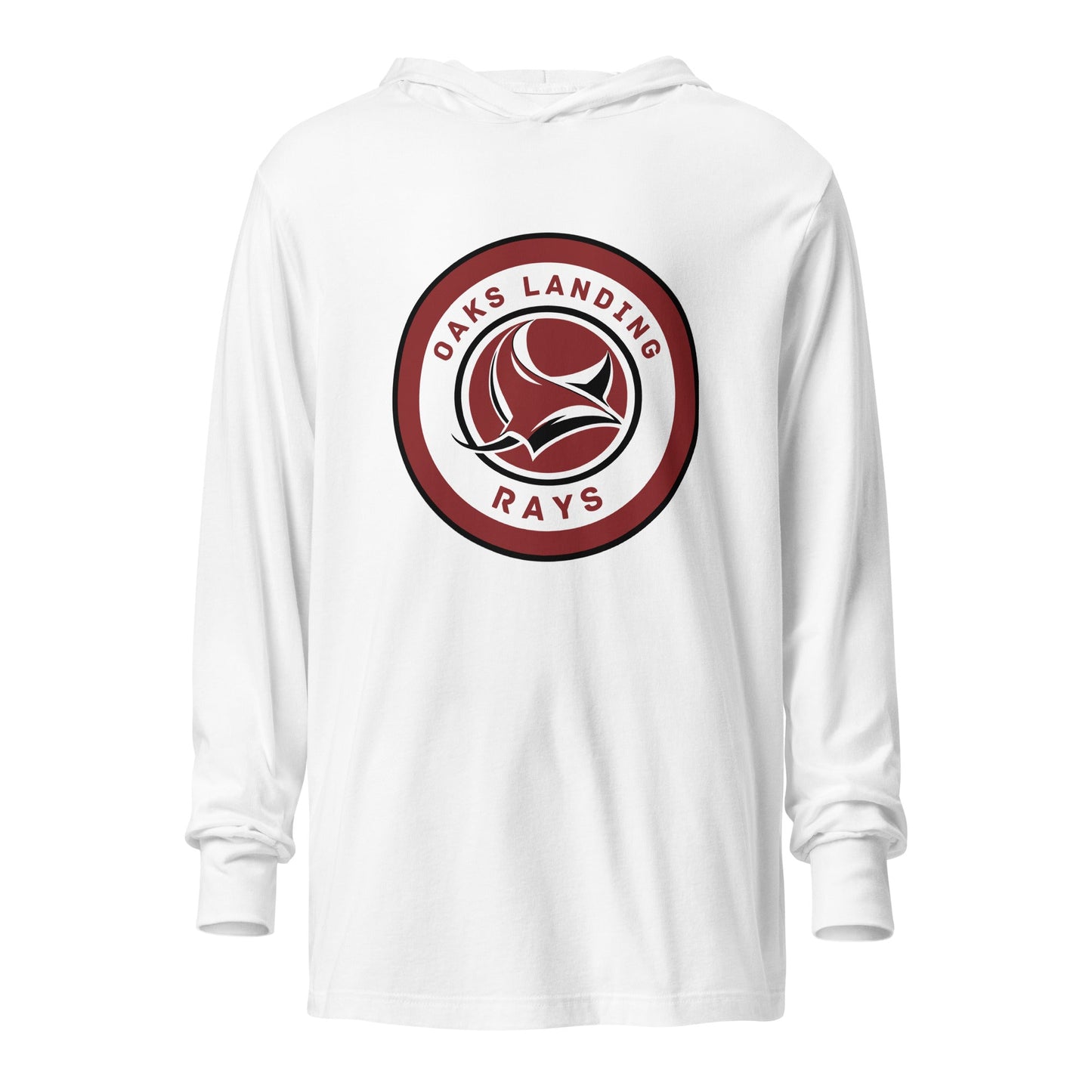 Performance | Hooded Long Sleeve T Shirt | OAKS LANDING RAYS | Badge Logo