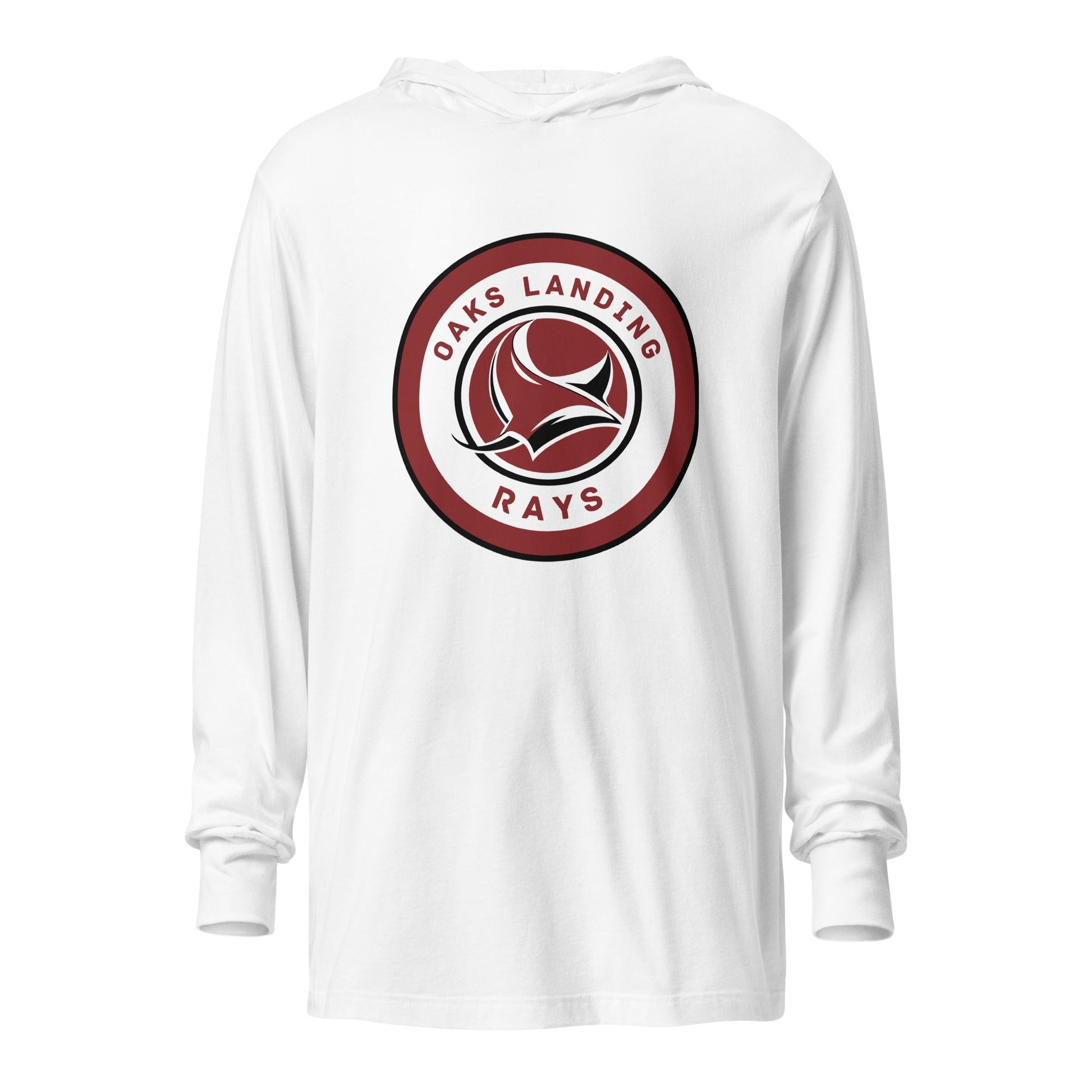 Performance | Hooded Long Sleeve T Shirt | OAKS LANDING RAYS | Badge Logo