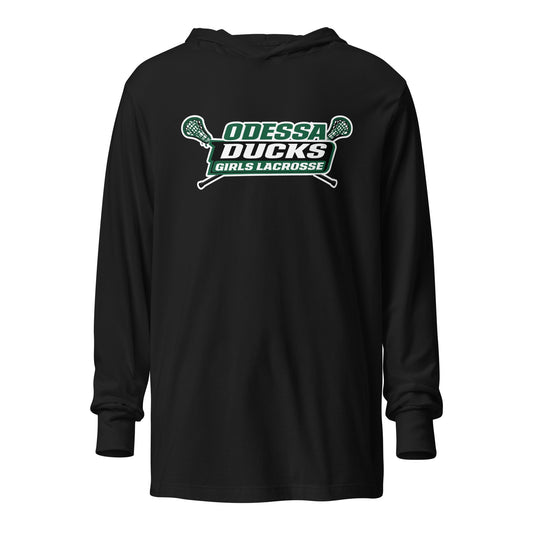 Performance | Hooded Long Sleeve T Shirt | Odessa Girls Lacrosse | Girls LAX Logo