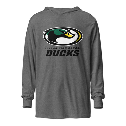 Performance | Hooded Long Sleeve T Shirt | Odessa Girls Lacrosse | ODH Ducks Logo