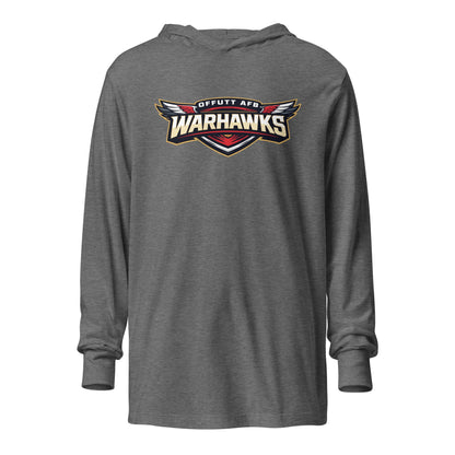Performance | Hooded Long Sleeve T Shirt | Offutt AFB Warhawks | Mark Logo