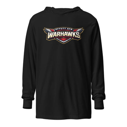 Performance | Hooded Long Sleeve T Shirt | Offutt AFB Warhawks | Mark Logo